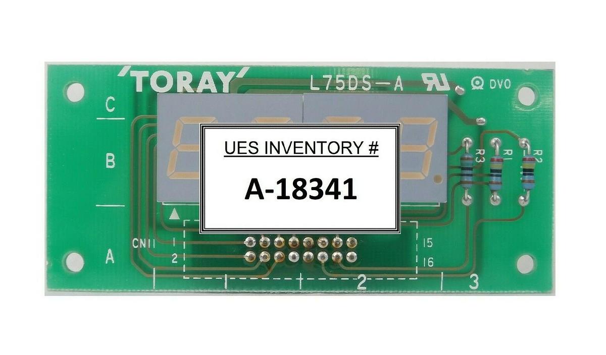Used Toray 40N 3N307 Oxygen Analyzer Digital Display PCB L75DS-A Working Surplus