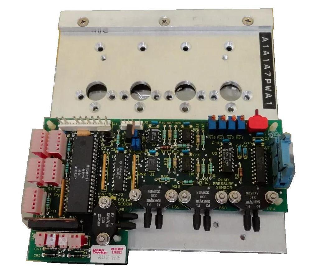 Used Delta Design 1667195-501 Quad Pressure Sensor Board PCM Working Surplus