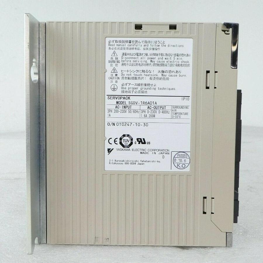 Used Yaskawa Electric SGDV-1R6A01A Servo Drive SERVOPACK Rudolph F30 Working Surplus