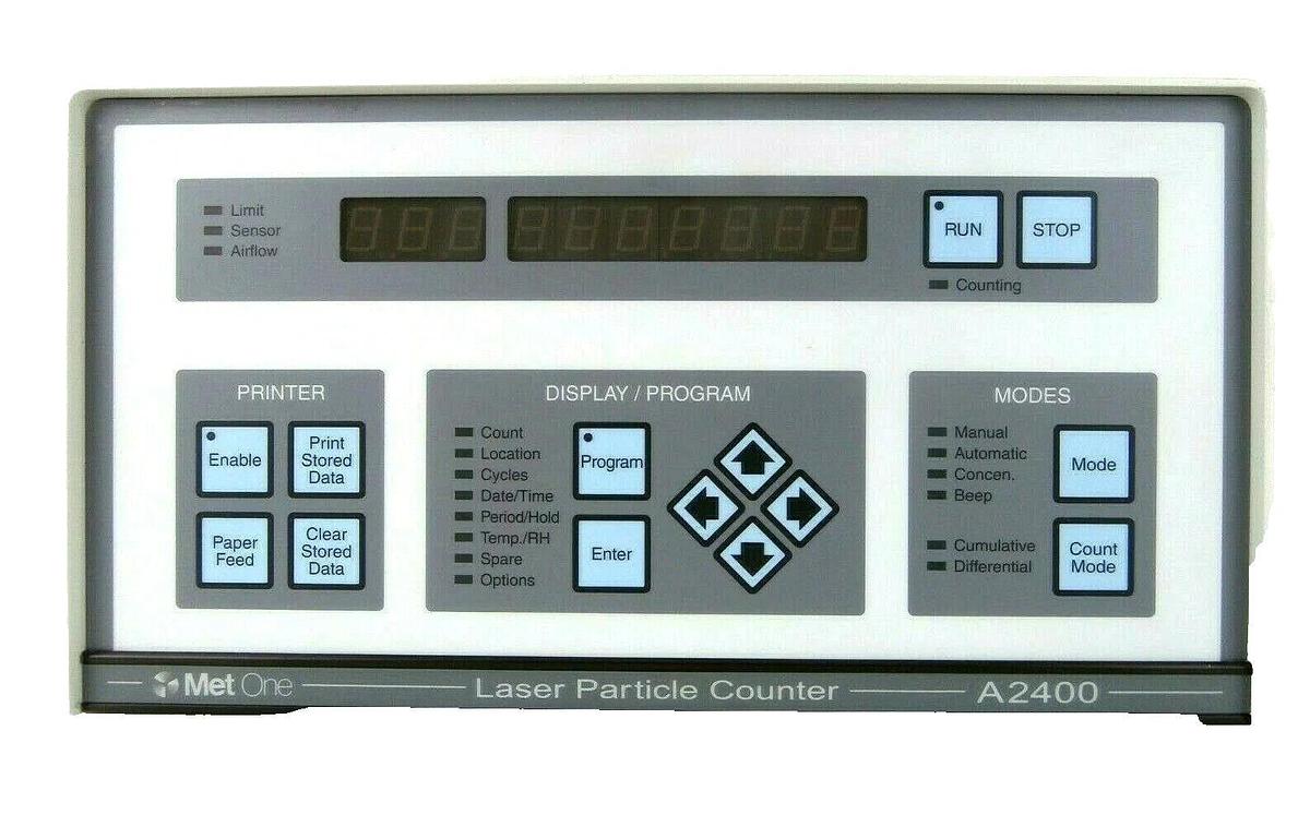 Used Met One 2083226-01 Laser Particle Counter A2400-1-115V-1 Tested Working Surplus