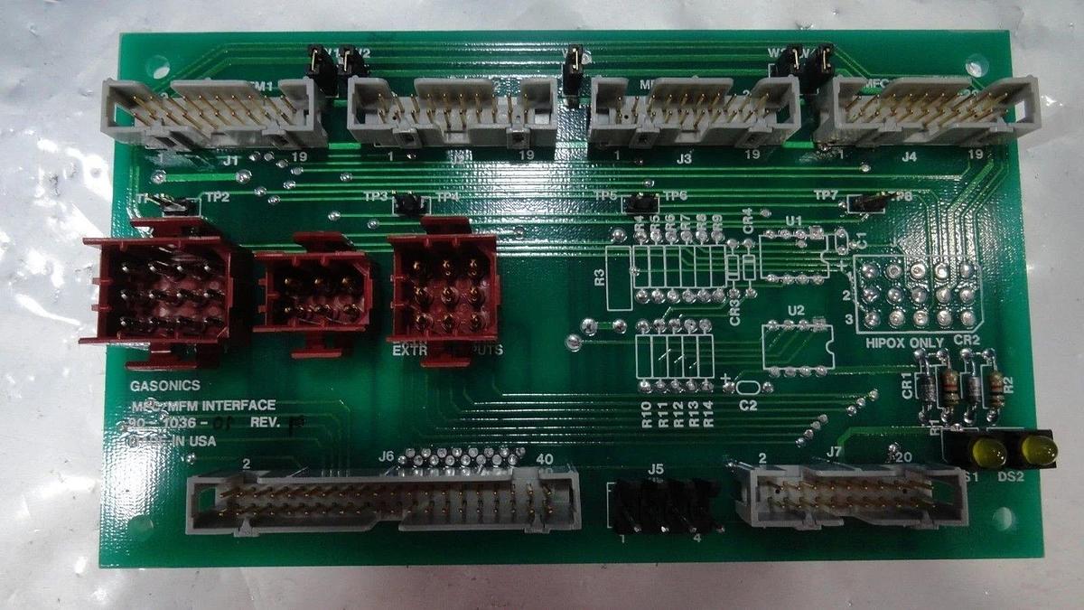 Used Gasonics 90-1036-01 MFC/MFM Interface PCB Revision F Lot of 2 Used Working