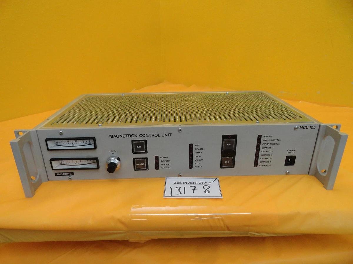 Used Balzers BG M58 750 Magnetron Control Unit MCU 105 MCU105 Used Working