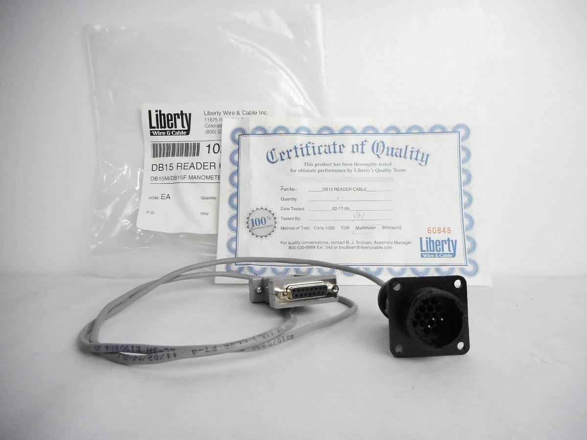 Liberty 10236834 Manometer Reader Cable DB15M/DB15F Reseller Lot of 94 New