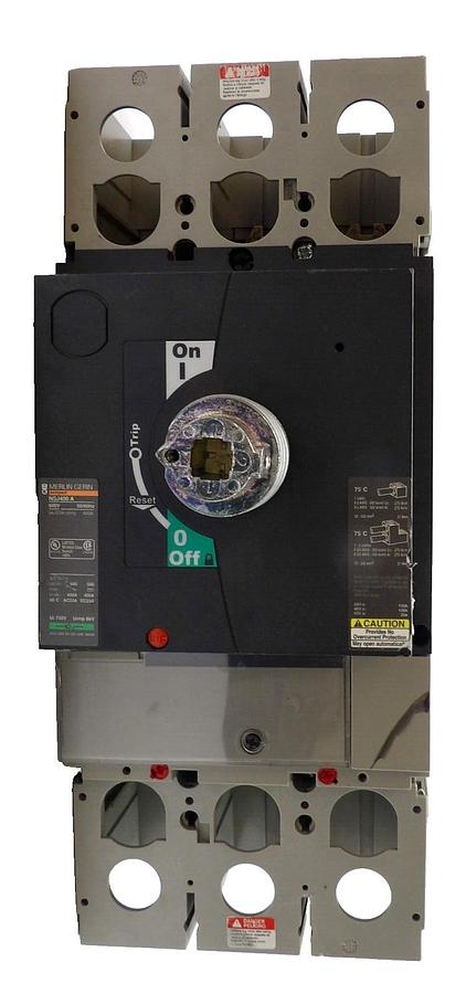 Used Merlin Gerin NSJ400 A 3 Pole Industrial Circuit Breaker Working Surplus