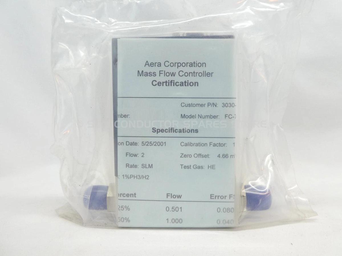 Aera FC-7700CD Mass Flow Controller 3030-04433 2 SLM 1% PH3/H2 New Surplus