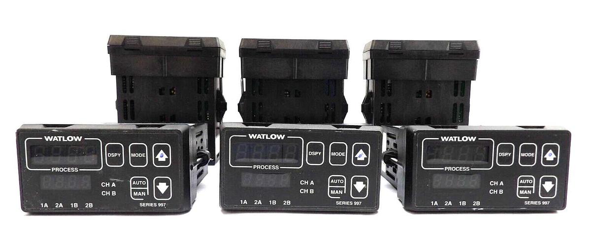 Used Watlow 997D-11CC-JURG Temperature Controller Series 997 Lot of 6 Working Surplus