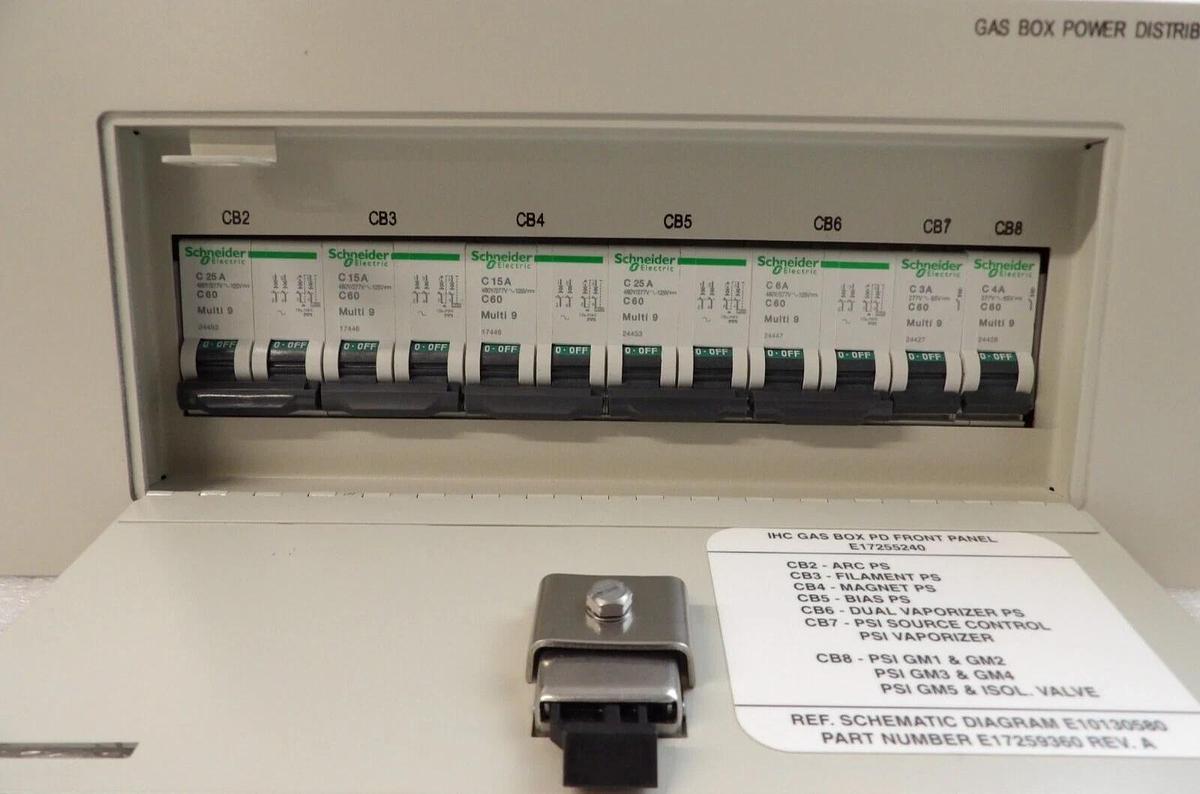 Used Varian Semiconductor E11130580 Gas Box Power Distribution Working Surplus