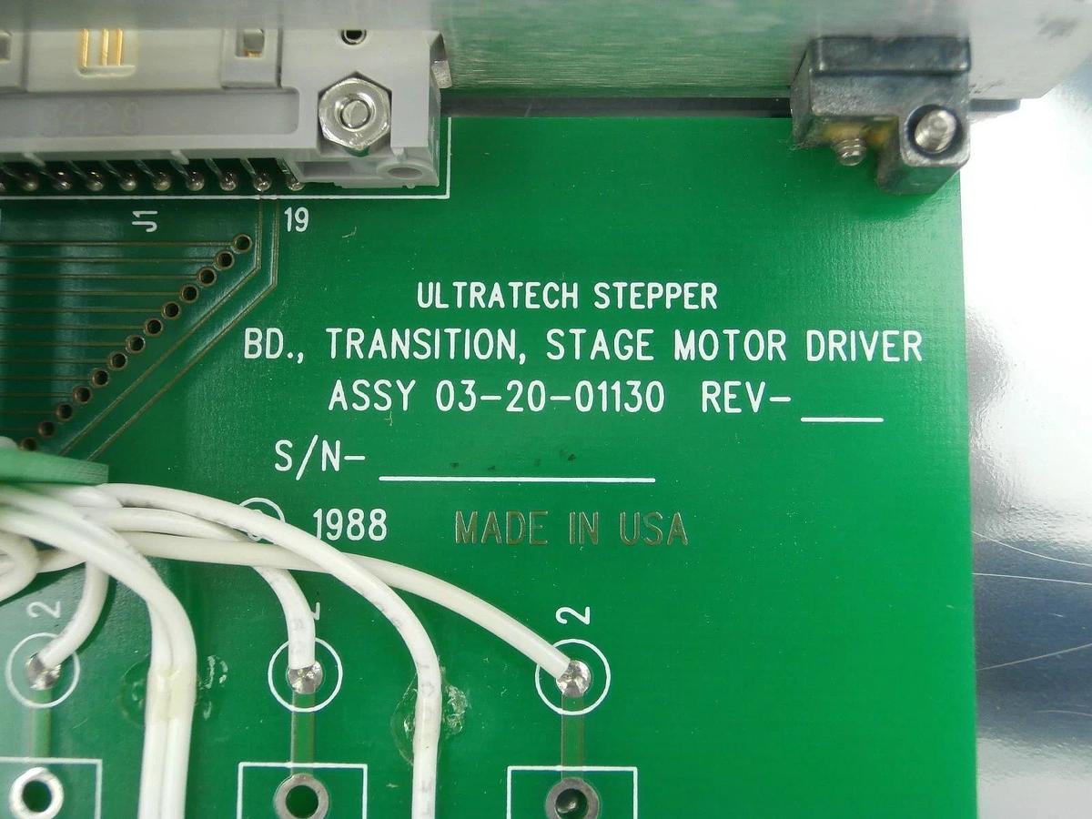 Used Ultratech Stepper 03-20-01130 Transition Stage Motor Driver PCB Card Left Y