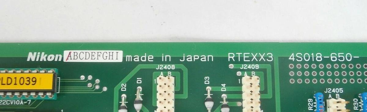 Used Nikon 4S018-650 Interface Board PCB RTEXX3 NSR-S204B Step-and-Repeat Working