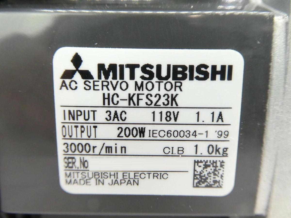 Used Mitsubishi HC-KFS23K AC Servo Motor HC-KFS Series Lot of 3 Working Surplus