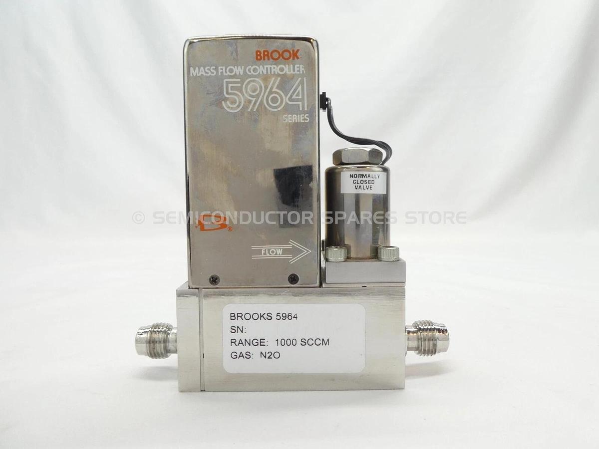 Refurbished Brooks 5964 Mass Flow Controller MFC 1000 SCCM N2O Lot of 2 OEM Refurbished