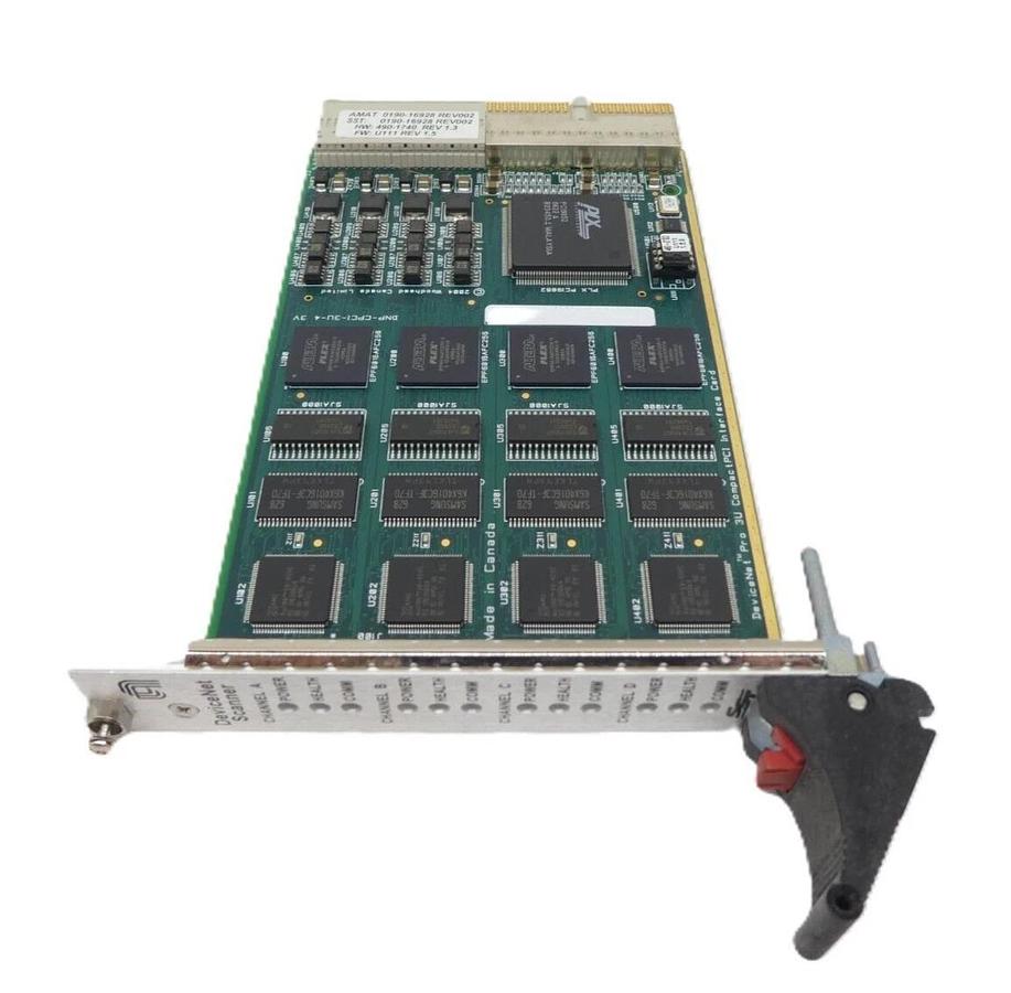 Used SST Woodhead DNP-CPCI-3U-4 DeviceNet Scanner PCB Card AMAT 0190-16928 Working