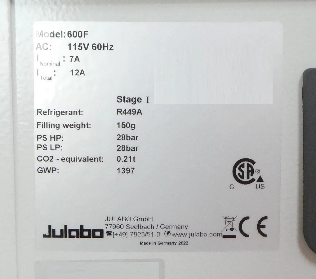 Julabo 600F Refrigerated / Heating Laboratory Circulator Chiller DYNEO DD New