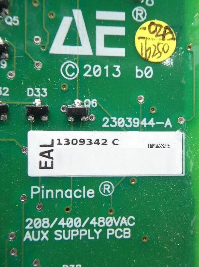 Used AE Advanced Energy 2303944-A Pinnacle 208/400/480VAC AUX Supply PCB 1309342