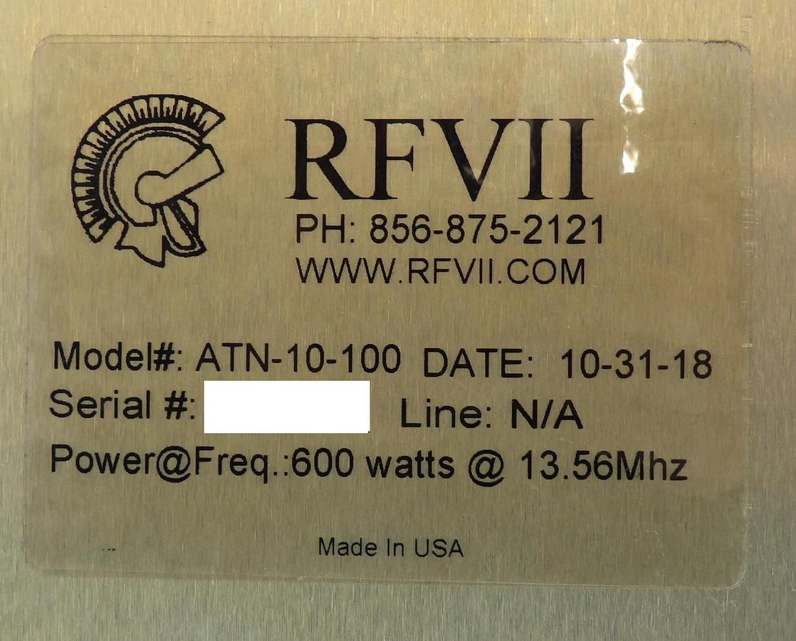 Used RFVII ATN-10-100 Match Tuner Controller Module Working Surplus
