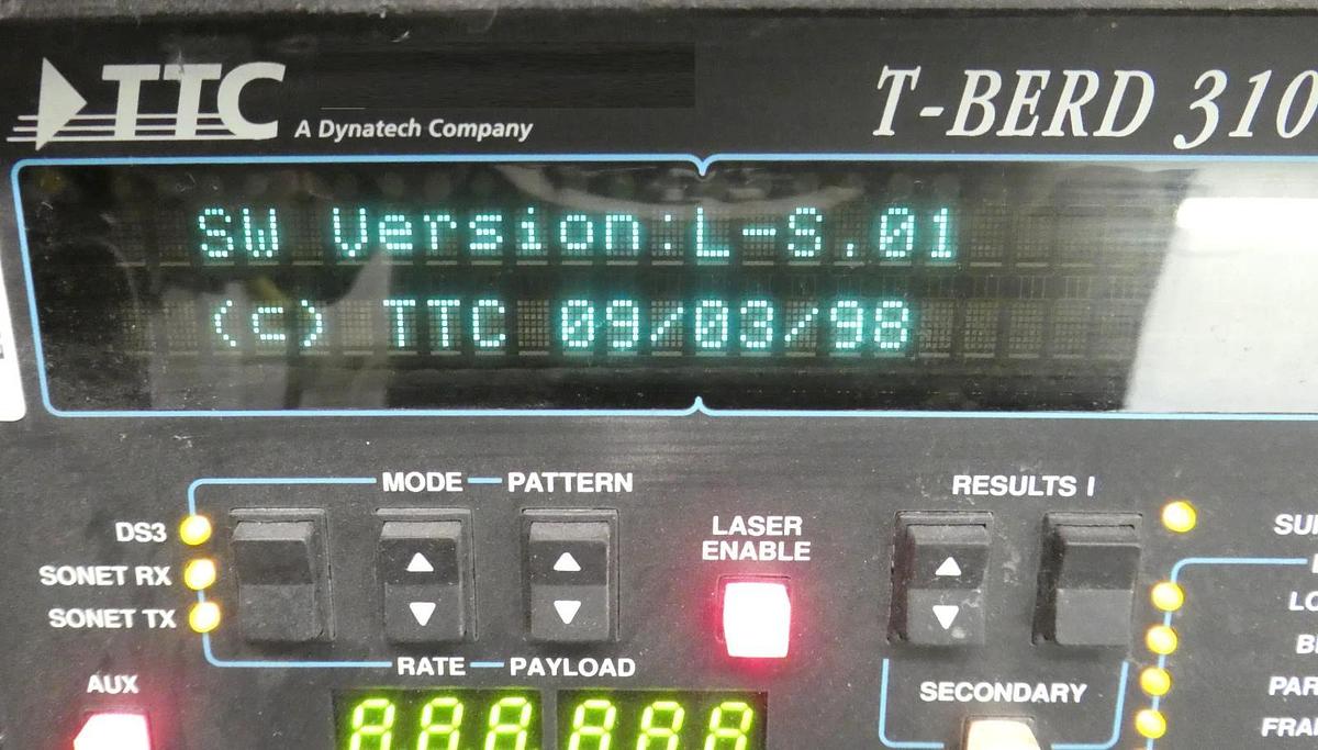 Used TTC T-BERD 310 Communications Analyzer L-S.01 7 Options M-S.10 Lot of 2 Surplus
