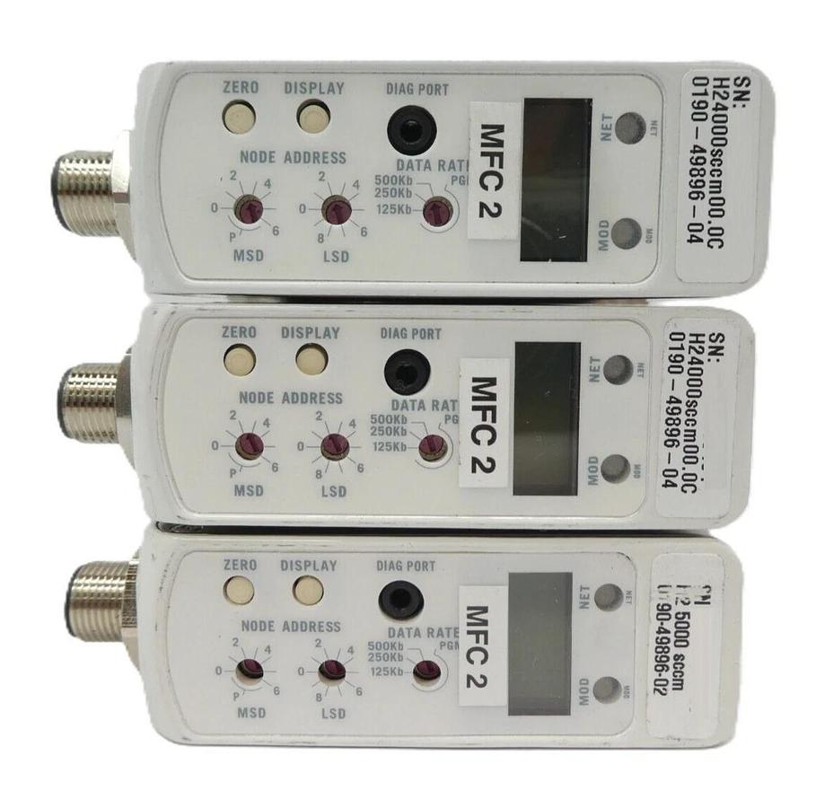 Used Brooks Instrument GF125C Mass Flow Controller MFC GF125CXXC Lot of 8 Working
