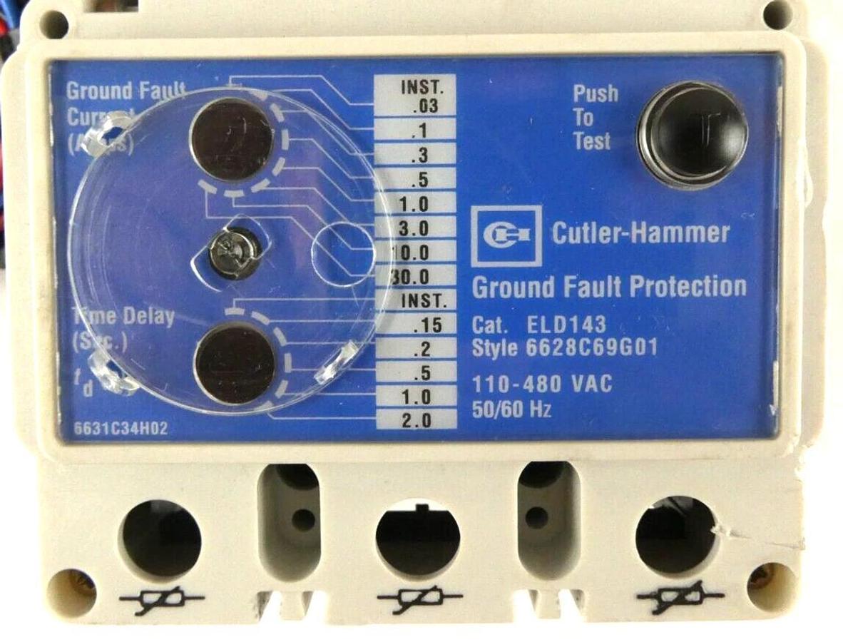 Used Cutler-Hammer ELFD3050L Industrial Circuit Breaker ELFD ELD243 Series C Working