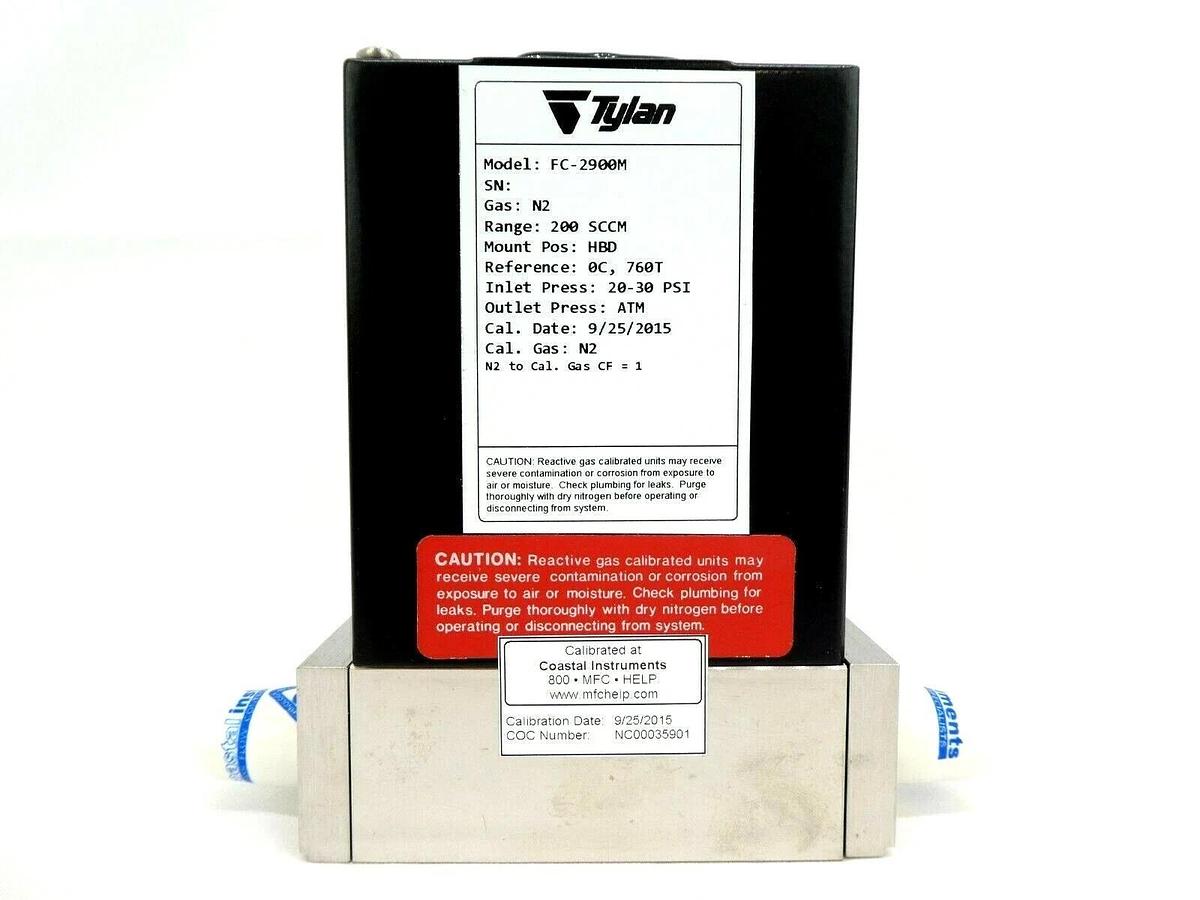 Refurbished Tylan FC-2900M Mass Flow Controller MFC 200 SCCM N2 2900 Series Refurbished