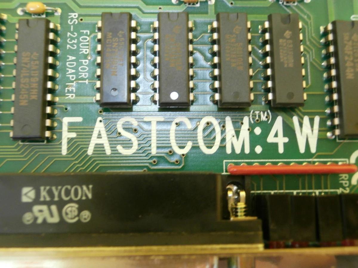 Used Commtech FASTCOM:4W Four Port RS-232 Adapter PCB Card Used Working