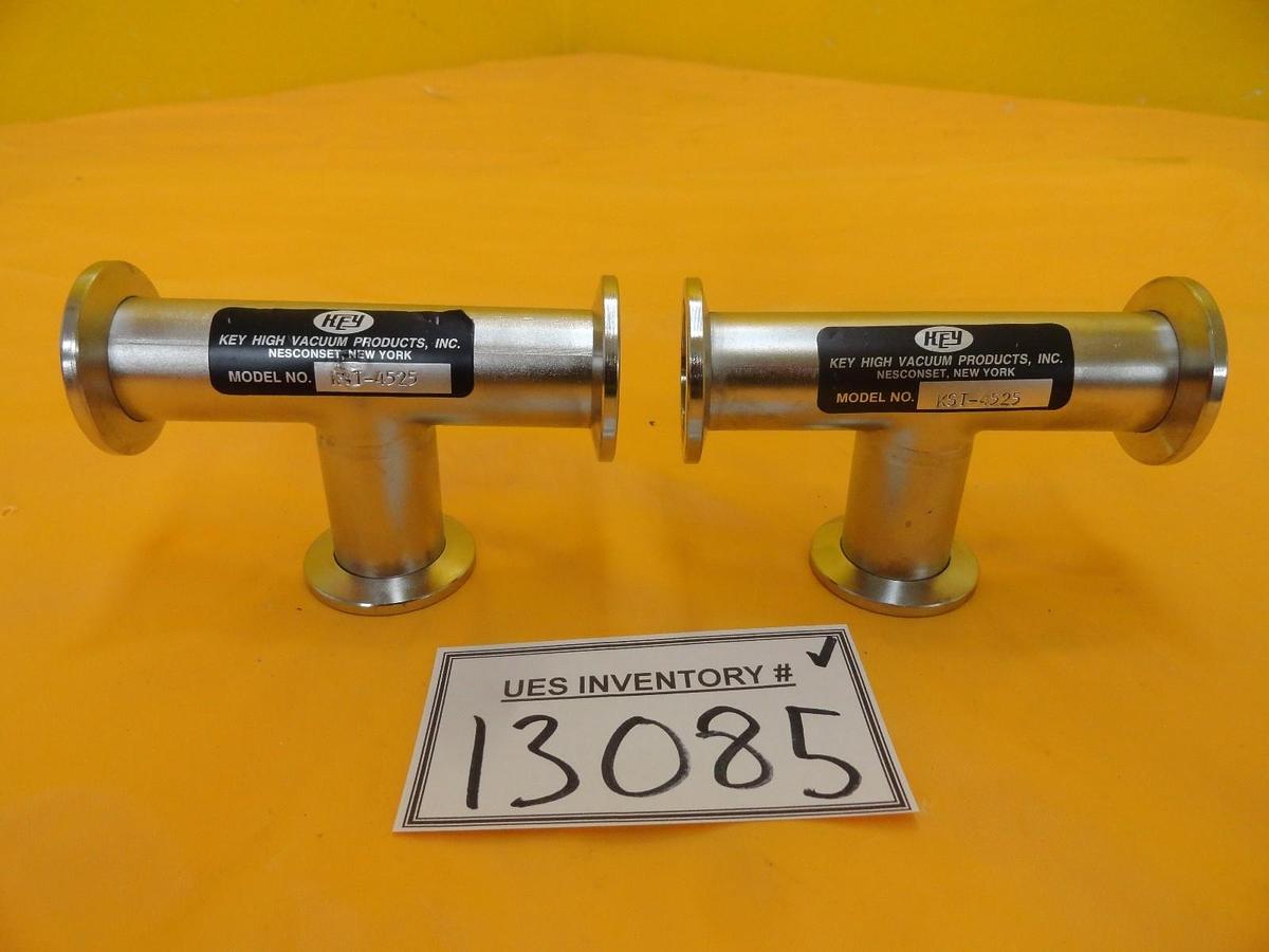 Used Key High Vacuum Products KST-4525 Vacuum Tee NW25 Stainless Steel Lot of 2 Used