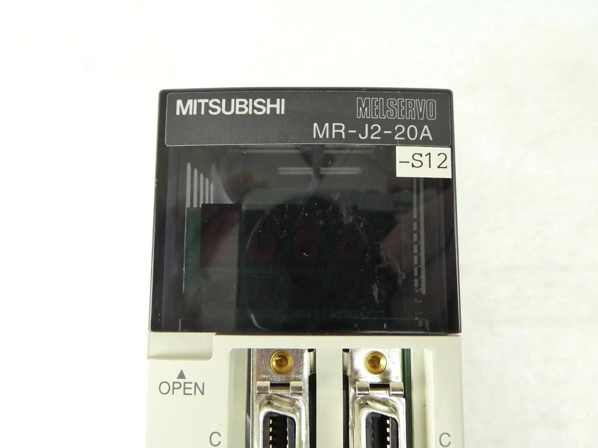 Used Mitsubishi MR-J2-20A-S12 AC Servo Drive Reseller Lot of 2 Working Spare