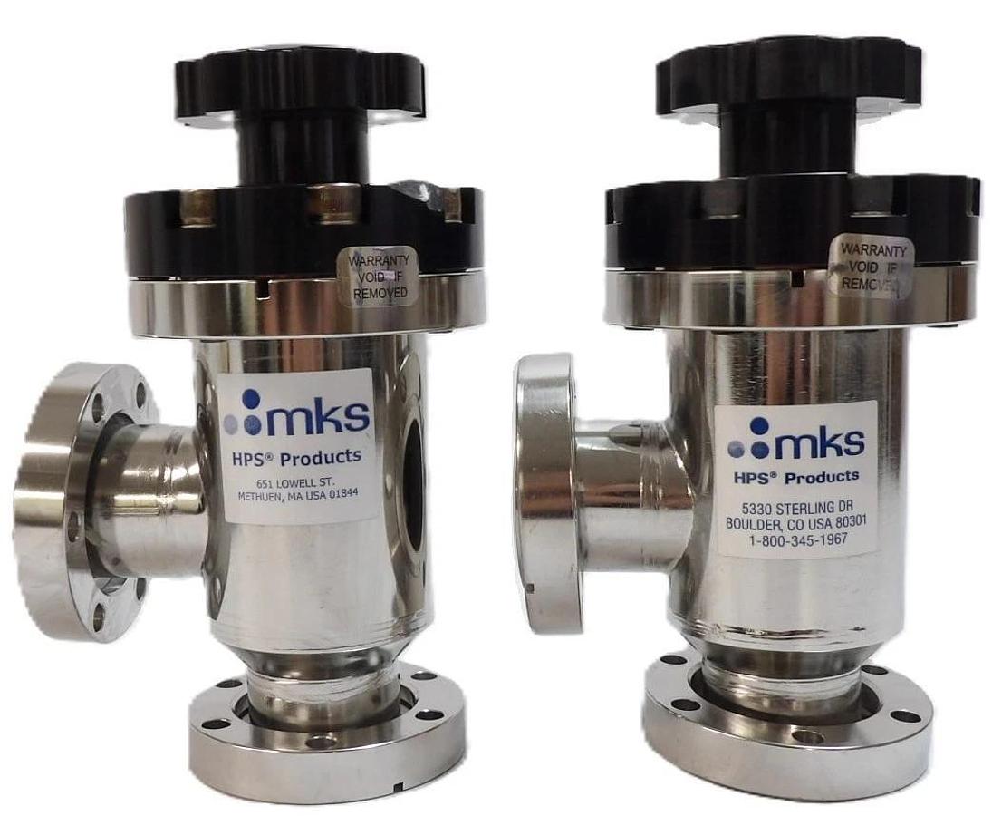 Used MKS Instruments UHV-40-ACC-EAVM Manual UHV Isolation Valve Lot of 2 Working