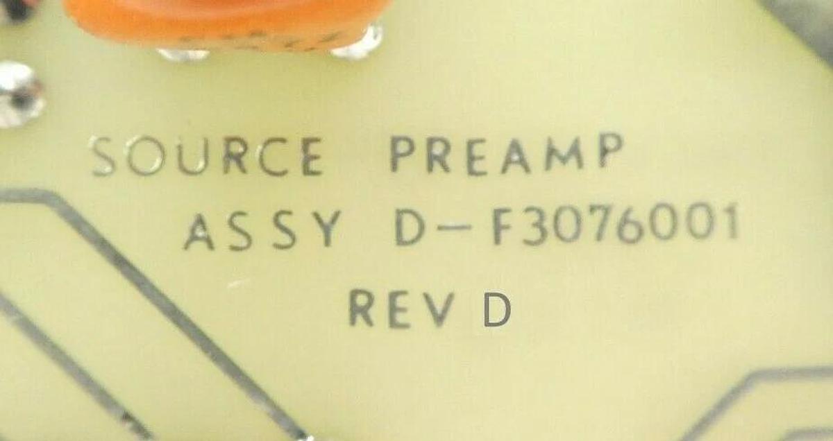 Used Varian Semionductor VSEA D-F3076001 Source Preamp PCB Card Rev. D Working Spare