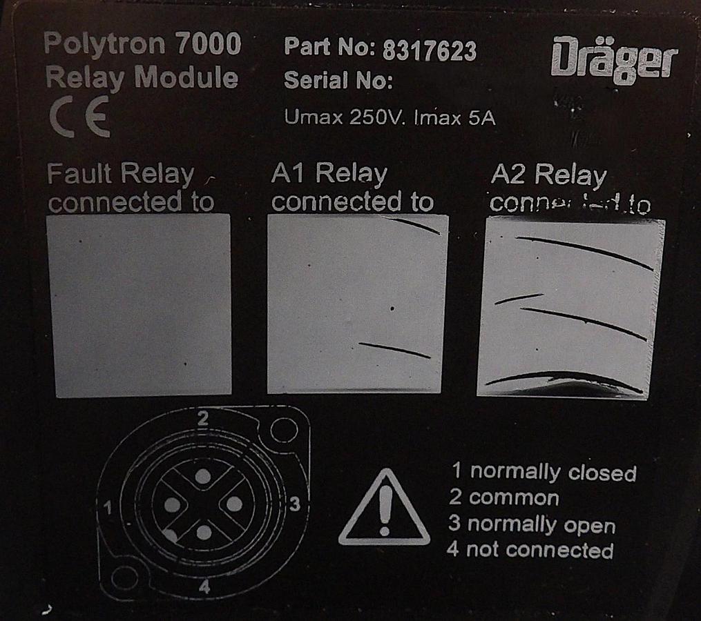 Used Drager 8317623 P3U Polytron 7000 Transmitter Display Working Spare