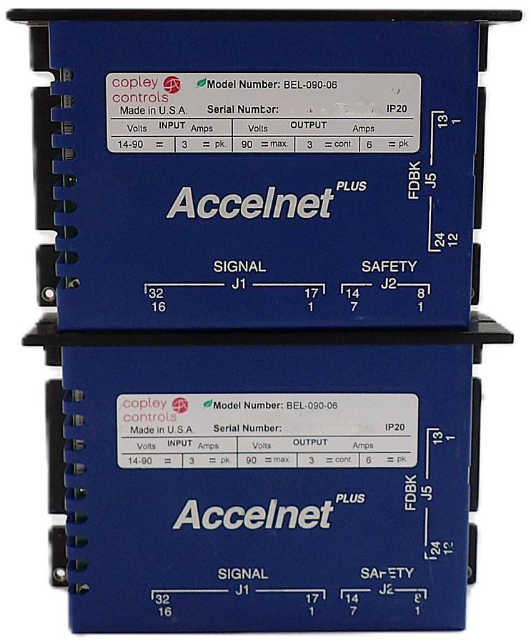 Used Copley Controls BEL-090-06 Servo Drive Accelnet Plus Lot of 2 Working