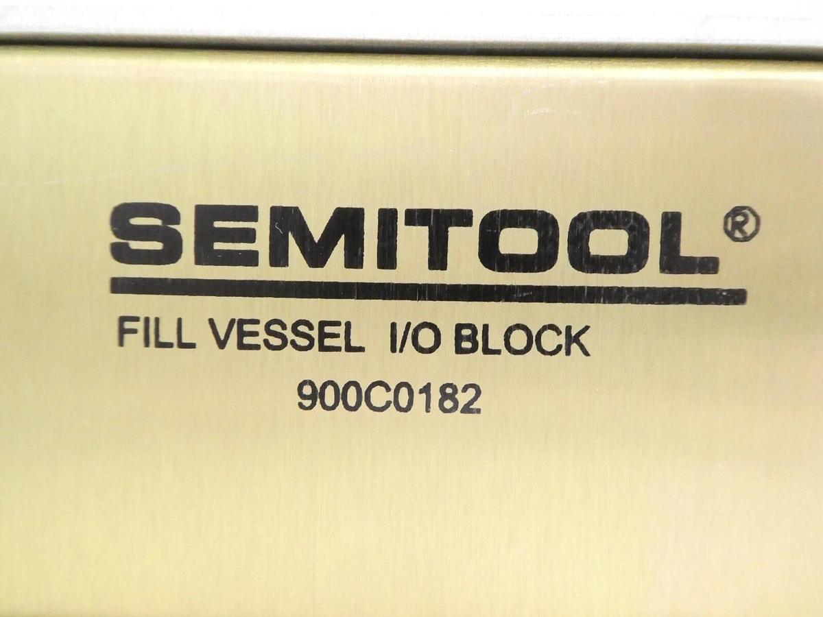 Used Semitool 900C0182 Fill Vessel I/O Block Chemical Delivery System Untested As-Is