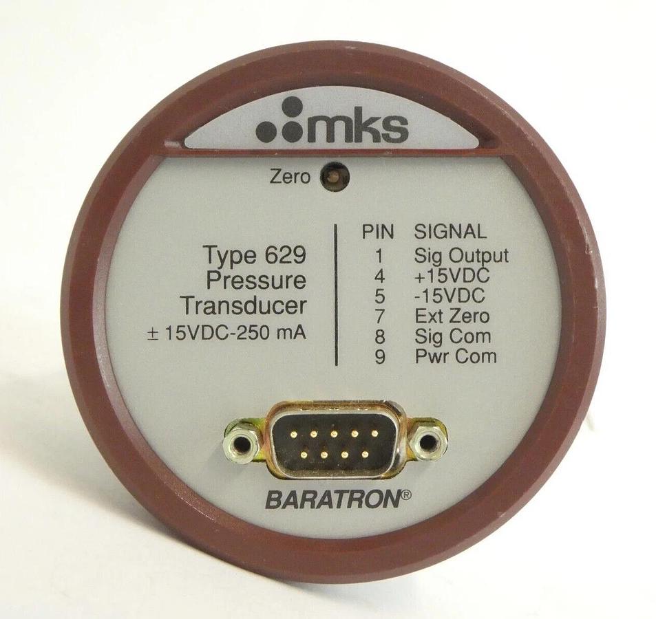 Used MKS Instruments 629A13TBC Baratron Capacitance Manometer Type 629 Working