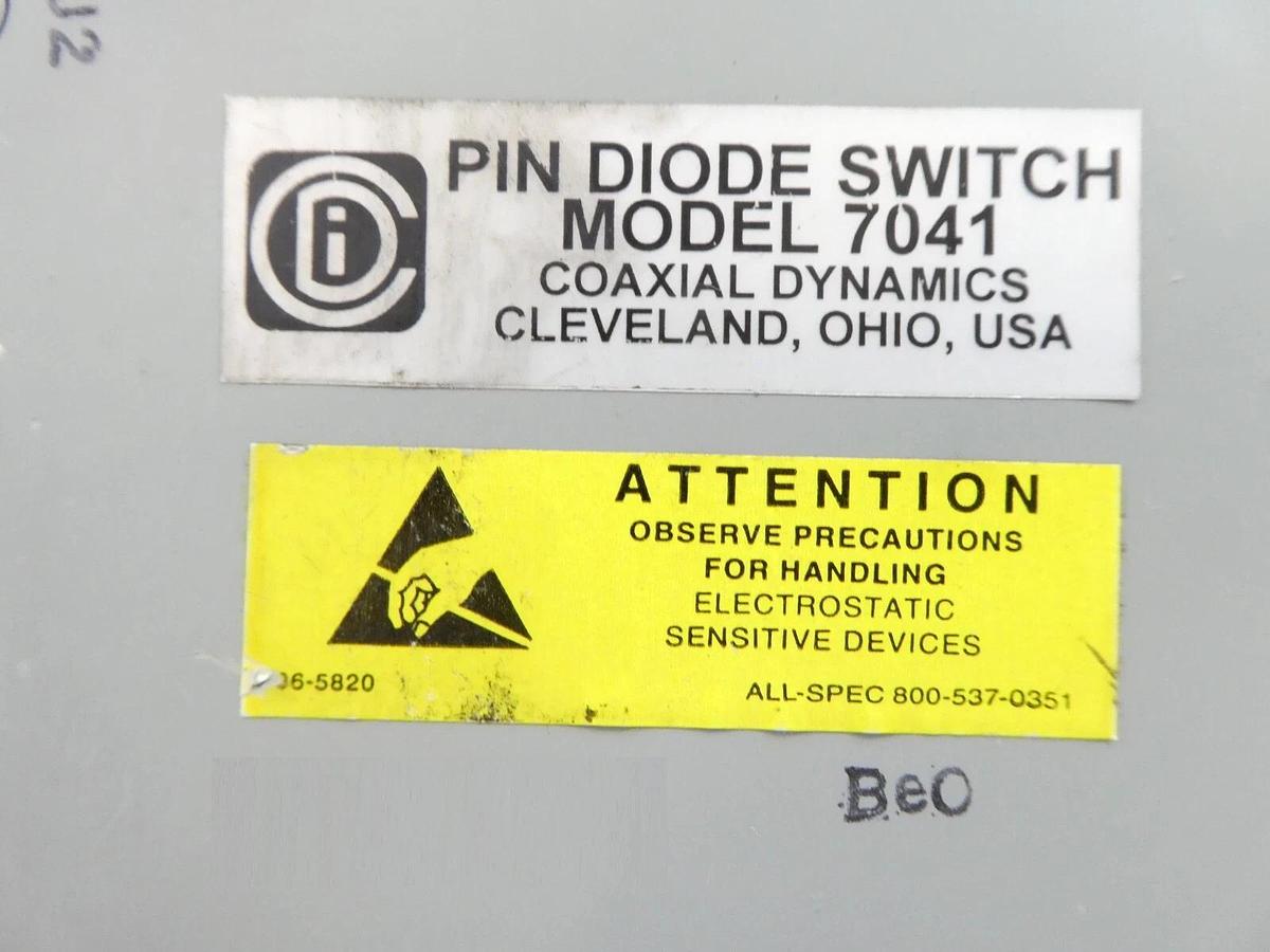 Used Coaxial Dynamics 7041 Pin Diode Switch RF Module Working Surplus
