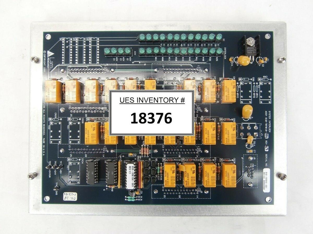 Used Lam Research 810-707019-001 System Interlock Board Panel PCB FPD Continuum Spare