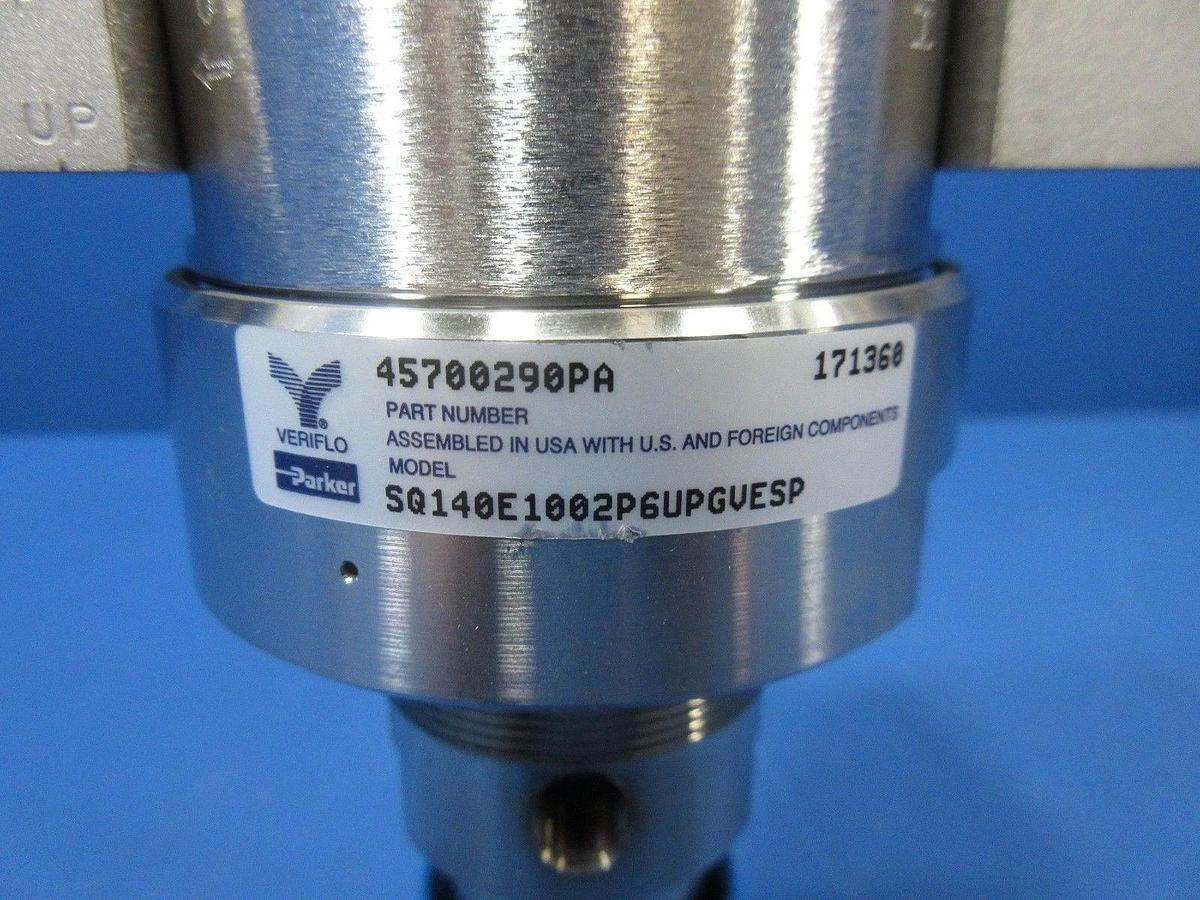 Used Parker Veriflo 45700290PA Pressure Regulator SQ140E1002P6UPGVESP Used Working