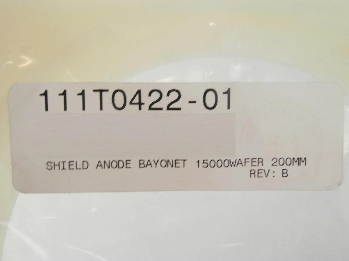 Semitool 111T0422-01 200mm Wafer 15000 Bayonet Anode Shield Rev. B New Spare