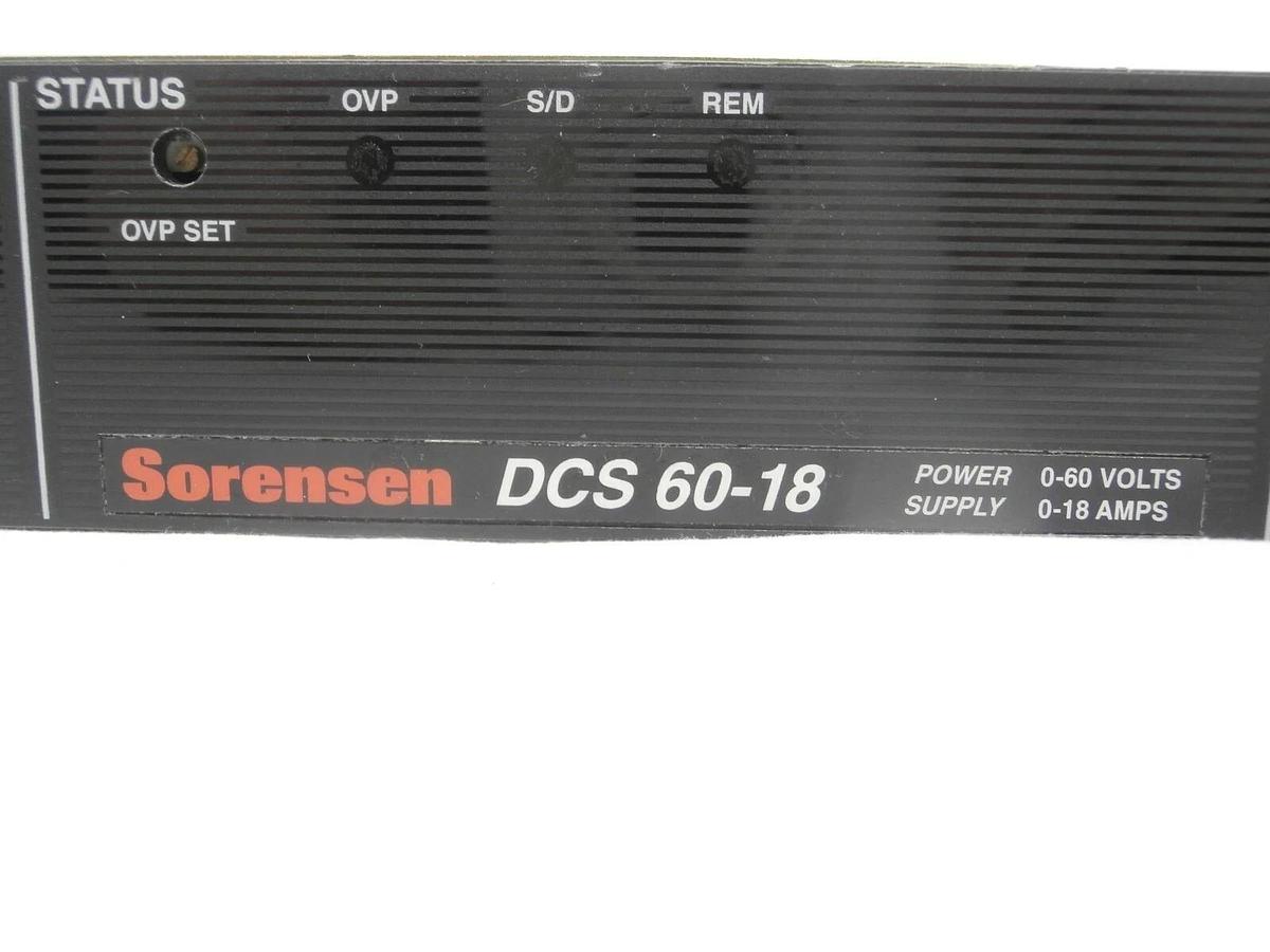 Used Sorensen DCS 60-18 Power Supply 1kW 0-60V 0-18A Working Surplus