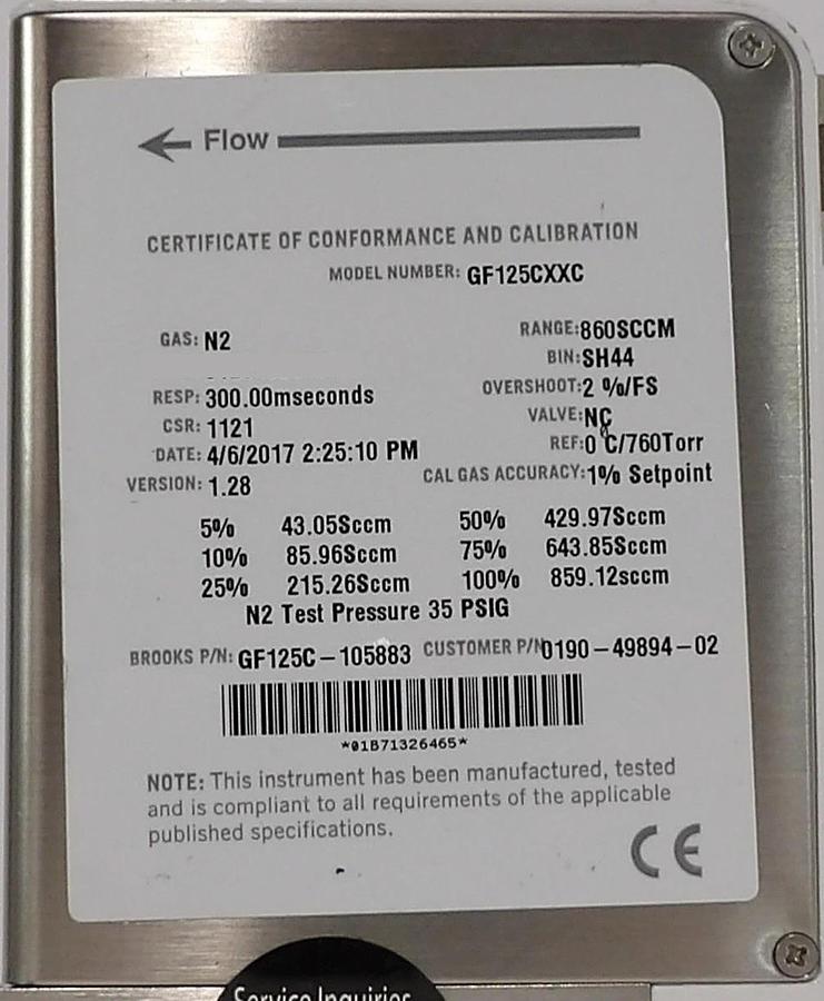 Used Brooks Instrument GF125CXXC Mass Flow Controller MFC Reseller Lot of 20 Working
