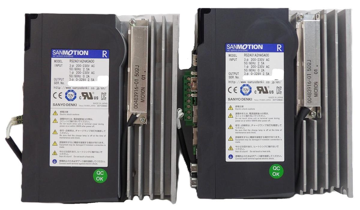 Sanyo Denki RS2A01A2HA5A00 AC Servo Amplifier SANMOTION R Lot of 2 New