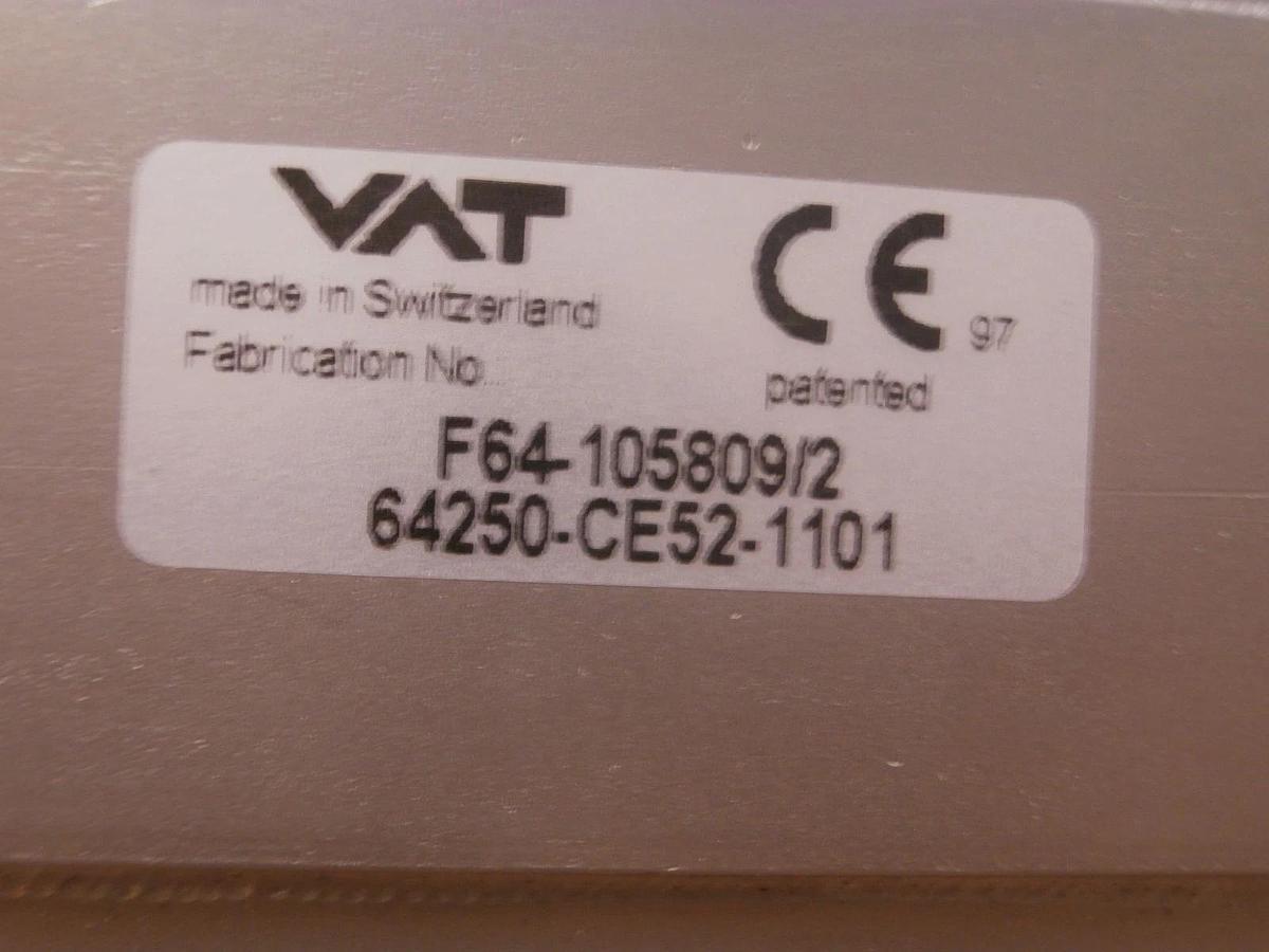Used VAT 64250-CE52-1101 Motorized Actuator HV High Vacuum Gate Valve Cut Screw Used