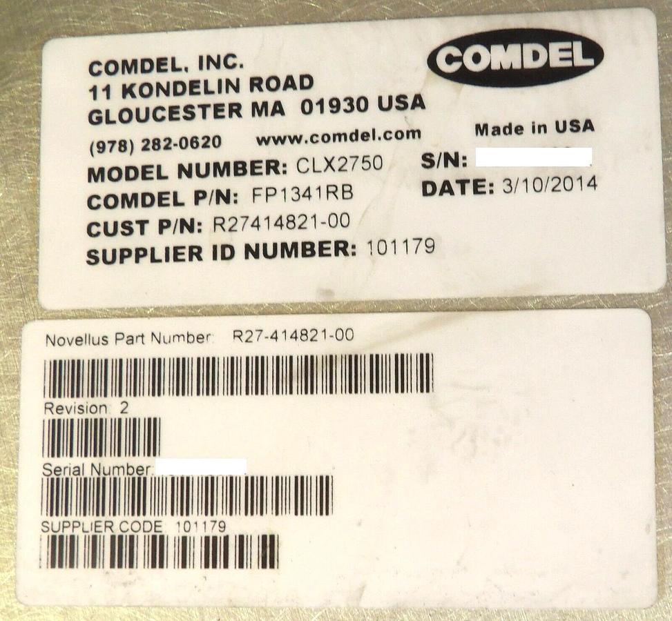 Used CLX2750 Comdel FP1341RA RF Generator Module Novellus R27-414821-00 As-Is