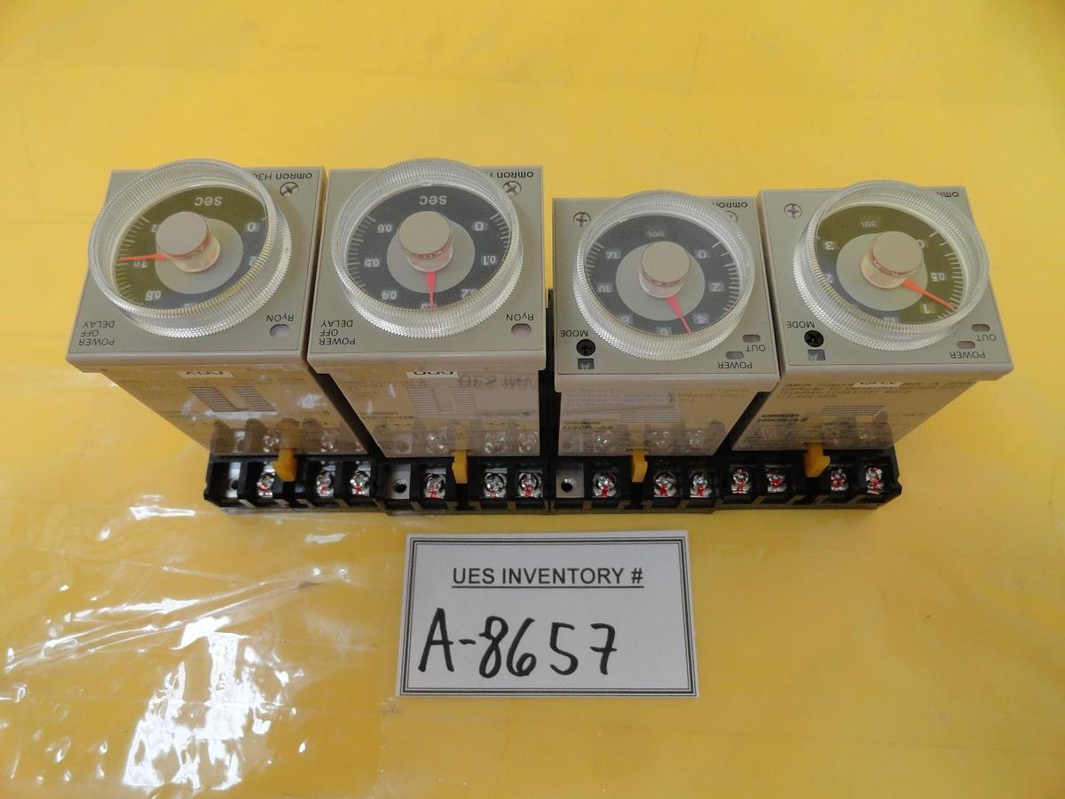 Used Omron H3CR-H8L Timer Relay H3CR-A8 Reseller Lot of 4 Used Working
