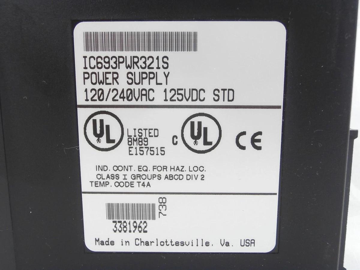 Used GE Fanuc Series 90-30 10-Slot PLC Control System IC693PWR321S IC693MDL741E Used