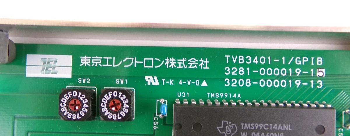 Used TEL Tokyo Electron 3281-000019-15 Processor VME PCB Card TVB3401-1/GPIB Working