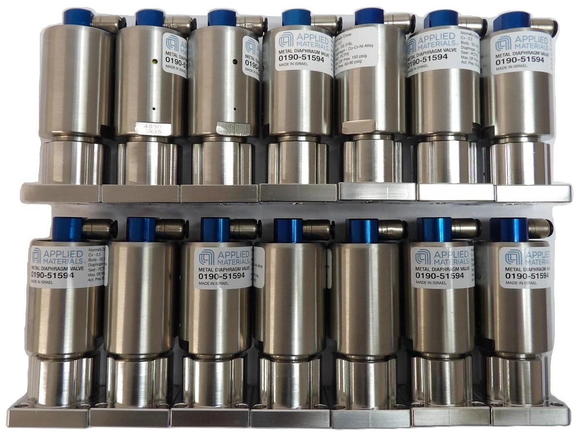 Used AMAT Applied Materials 0190-51594 Diaphragm Valve Reseller Lot of 14 New Spare