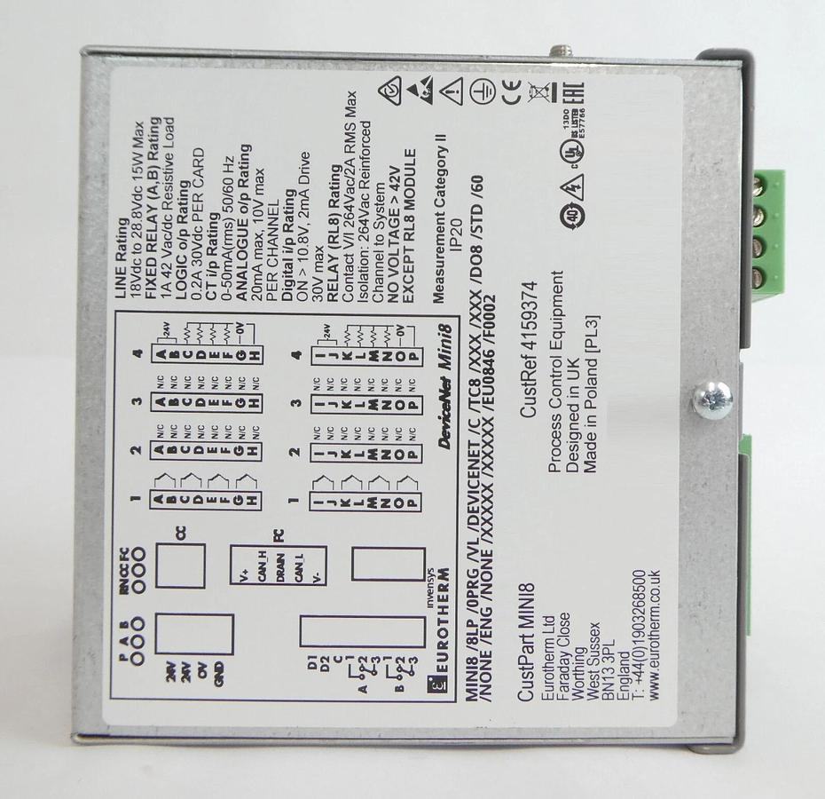 Eurotherm DeviceNet Mini8 PID Multiloop Controller Module New Surplus