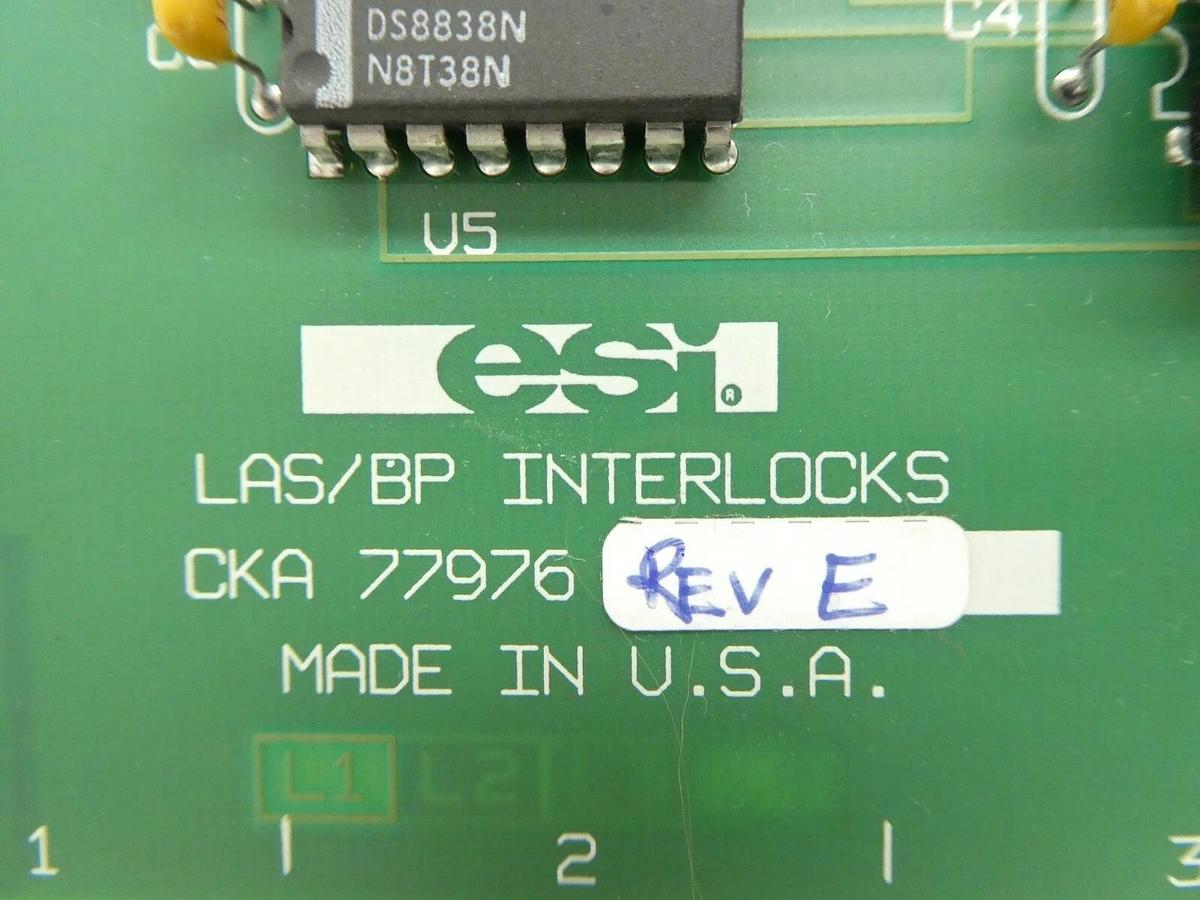Used ESI Electro Scientific Industries CKA 77976 LAS/BP Interlocks PCB Card Working