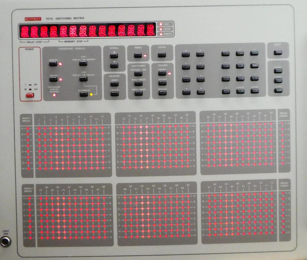 Used Keithley 707A Switching Matrix with 7174A 8x12 Low Current Matrix Cards Surplus