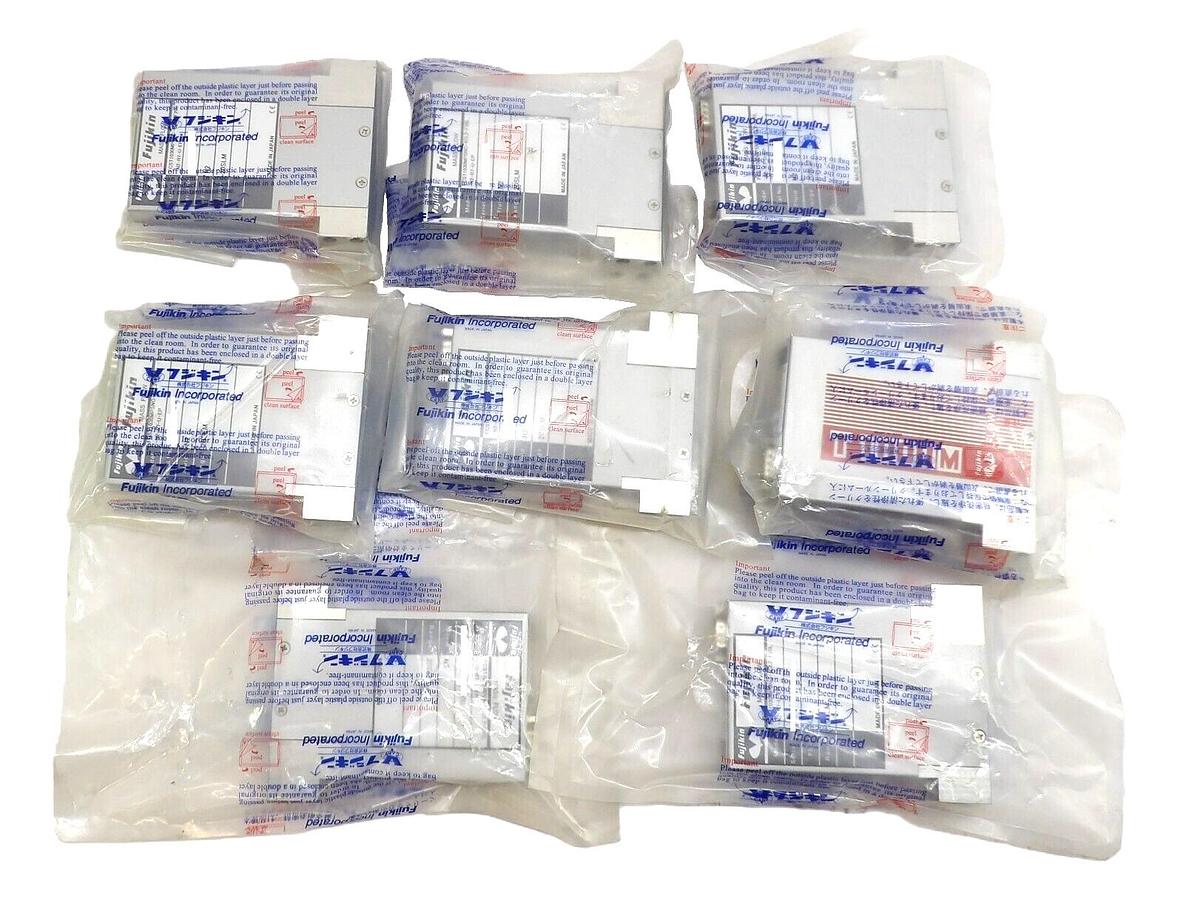 Used Fujikin T 1000M Mass Flow Controller MFC Reseller Lot of 8 New Surplus