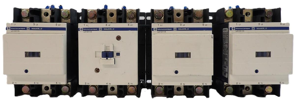 Used Telemecanique LC1D115 Contactor LC1 Square D Lot of 4 Working